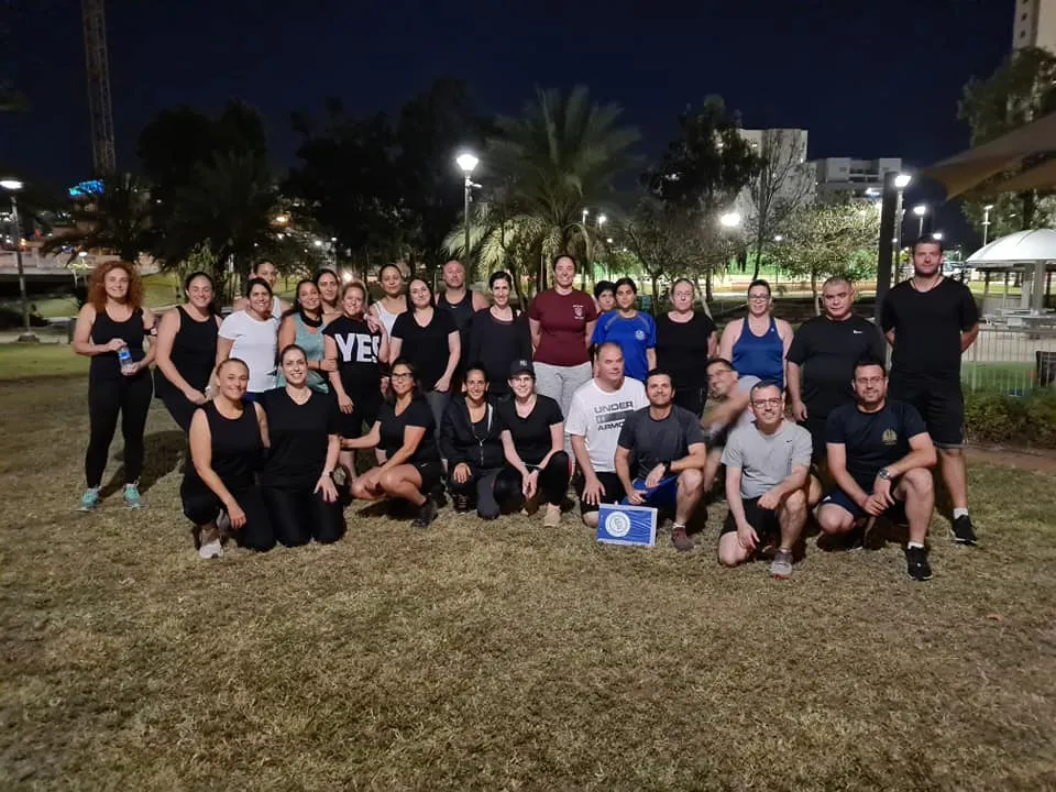 הקבוצה אחרי אימון ערב